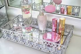 I found this really small funky mirror at the thrift store for 99 cents and turned it into a mirrored vanity tray. Pink So Foxy Diy Mirrored Vanity Tray Mirror Vanity Tray Diy Mirror Vanity Tray