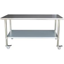 Remember, safety is your primary concern so while working with your tools and the sheet metal, keep your well being in mind. Sportsman Stainless Steel Kitchen Utility Table With Locking Casters 802788 The Home Depot