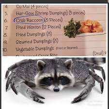 Lotor), which often occurs in urban areas in north america. Legit Crab Raccoon Boneappletea