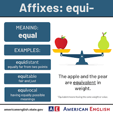 Check spelling or type a new query. American English At State Our Final Prefix Of Quantity Is Just As Important As The Rest In Other Words It S Equivalent In Importance Equi Means Equal And Helps Form Many Words