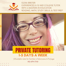 Private tutoring services for kids available