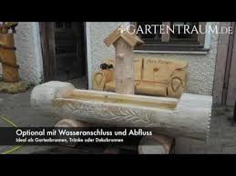 Neu Bei Gartentraum De Alpine Baumstammbrunnen Holzbrunnen Aus Dem Allgau Youtube Brunnen Gartenbrunnen Baum