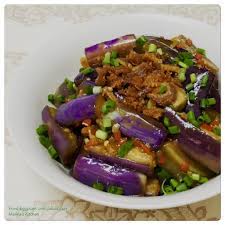 Thoroughly wash the dried salted fish and then cut into 5 cm pieces. Fried Eggplant With Salted Fish Marina S Kitchen