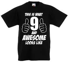 Birthday Shirt Ideas For 8 Year Old Boy 9 And Awesome 9th Birthday Gift T Shirt For 9 Year Old Boys Gift Ideas T Shirts Tops Kids Birthday Shirts Birthday Boy Shirts Birthday Gifts For Boys