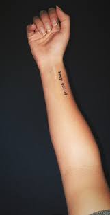 This tattoo is a great reminder of how strong, brave and courageous you. Keep Going Tattoo Text Tattoo Strength Tattoo Small Quote Tattoos