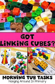 Using Hands On Math Manipulatives Is The Perfect Alternative To Morning Work Start The School Day With Mor Snap Cubes Snap Cubes Activities Morning Activities