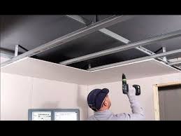 Installation Du Plafond Casoline Mf French Translation British Gypsum Youtube Gypsum Installation False Ceiling