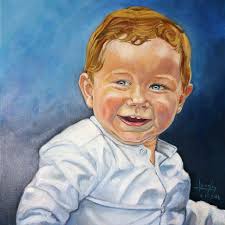 Retrato de niño pintado al óleo. #retrato #pintura #pintur…