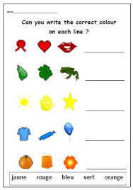 French Educational Worksheet To Learn Colours Kids Worksheet Etsy French Worksheets French Colors Learning French For Kids