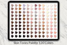 Procreate realistic skin color palette. Procreate Skin Tones Color Palette 925856 Procreate Palettes Design Bundles