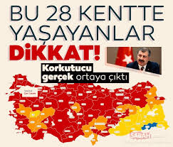 Hesaplamalarda, adrese dayalı nüfus kayıt sistemi verileri ve sağlık bakanlığı verileri esas alınmıştır. Turkiye Koronavirus Risk Haritasi Guncellendi Bu 28 Kentte Yasayanlar Dikkat