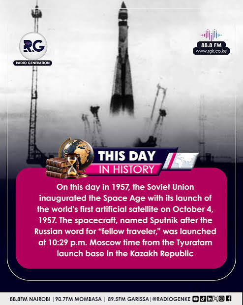 Sputnik launch inaugurates space age October 4 1957