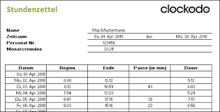 Im gezippten downloadordner befinden sich jeweils alle drei dokumente. Kostenlose Stundenzettel Vorlage Fur Excel Und Als Pdf Clockodo