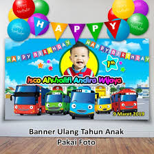 Ulang tahun adalah salah satu momen yang penting dalam hidup. Spanduk Ulang Tahun Banner Ulang Tahun Anak Tayo Shopee Indonesia