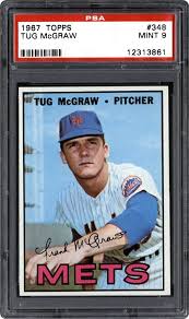 1975 sspc #457 tug mcgraw d.2004 signed bas autographed baseball card auto tough. 1967 Topps Tug Mcgraw Psa Cardfacts