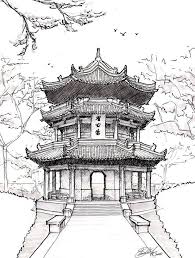 5523642b132e5fa94aeb5f2cb5b5425a Jpg 736 975 Pixels Architecture Drawing Art Temple Drawing Chinese Architecture