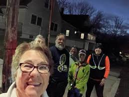 The early group that started at 4:30. Great run tonight with a full moon.