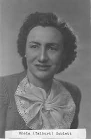 Oneta Belle Talburt Sublett (1925-2000)