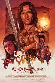 Conan the Barbarian movie poster.