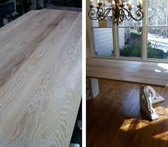 limed white oak kitchen table