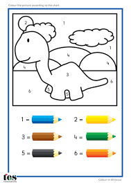 Simple Colour By Numbers Dinosaur Pictures With Clear Visuals Each Uses 6 Colours More Will Be Added Soo Teacch Activities Preschool Colors Dinosaur Pictures