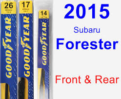 2015 Subaru Forester Wiper Blade Set Kit Front Rear 3 Blades Rear