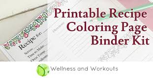 Pop your colored number into a binder and enjoy! Printable Recipe Binder Kit Coloring Pages
