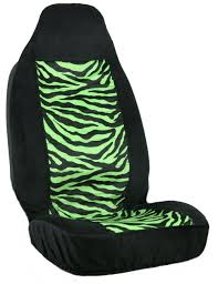 Zebra Stripe Lime Green Black Car Seat Cover Black Car Car Seats Custom Cars