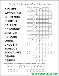 Play the daily crossword puzzle from dictionary.com and grow your vocabulary and improve your language skills. Back To School Word Unscramble Tree Valley Academy