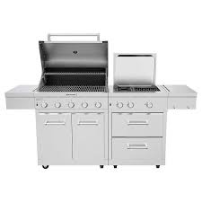 Kitchenaid Stainless Steel 8 Burner Grill Kitchen Aid Outdoor Kitchen Countertops Outdoor Kitchen