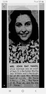 Martha Jean Vance Obituary