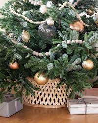 Wicker Tree Collar Mcgee Co Neutral Christmas Decor Bohemian Christmas Tree Collar