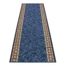 Teppich läufer in blau für ein ruhiges zuhause. Teppichlaufer Laufer Cheops Bordure Blau 100cm Breite