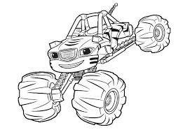 Boys love monster trucks and aj gets to drive one! Stripes Blaze And The Monster Machines Coloring Pages Free Coloring Home
