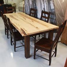 Working on joining maple and sapele wood for table top. Wormy Maple Live Edge Farm Table Solid Hardwood Furniture Locally Handcrafted Tables Country Lane Furniture