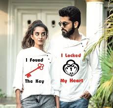 Buy Premium Quality Kian Shopee S Pesonalised Key With Lock Couple Tees White At Low Prices In India Only On Winsant Com Couple T Shirt Couple Tees Matching Outfits