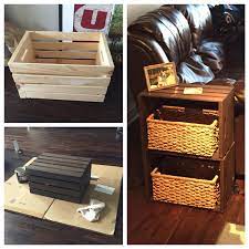Diy coffee table out of crates: End Table Made From Home Depot Wine Crates Furniture Diy Diy Furniture Diy Home Decor