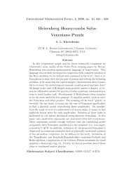 11 puzzle time because people always say if it is not broken do not fix it 12 start thinking. Pdf Heisenberg Honeycombs Solve Veneziano Puzzle