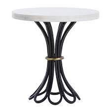 Maybe you would like to learn more about one of these? Draco Round White Looped Iron End Table