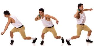 The discus thrower can also lean back and lift the right foot up and place it down in the middle of the ring, this adds some rhythm to the half turn throw and closely simulates the timing of the full throw. Shot Put Quick Guide Tutorialspoint