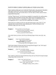 (i) tidak mungkin dapat dibalas sampai. Pantun Empat Kerat