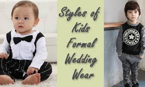 Various Styles Of Kids Formal Wedding Wear For Boys