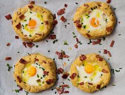 Baked Eggs In Potato Nests Recipe Baked Eggs Eggs Breakfast