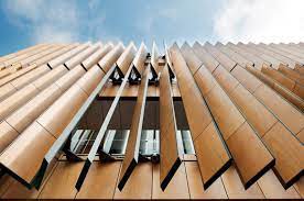Vertical Timber Louvres Surrey Library Facade Architecture Architecture Facade Design