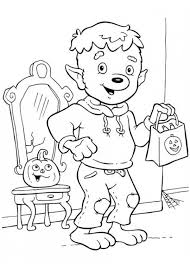 These halloween coloring pages can be color in online or printed. Little Werewolf Ready For Trick Or Threat In Funschool Halloween Coloring Page Kids Play Color