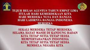 Jun 01, 2021 · terowongan yang menjadi ikon toleransi antar umat beragama ini progres fisiknya mencapai 61 persen dan ditargetkan rampung pada 17 agustus 2021. Hari Merdeka Lirik Youtube