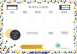 Planning repas semaine vierge imprimer has many pictures and they will inspire you about decoration dinterieurs. Comment Planifier Ses Menus Pour La Semaine Le Petit Monde D Elodie