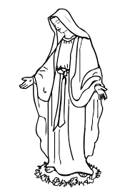 Virgen Maria Para Colorear