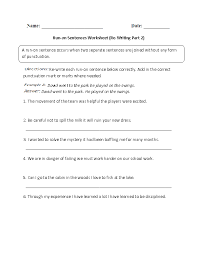 Sentences Worksheets Run On Sentences Worksheets Transition Words Worksheet Transition Words Run On Sentences