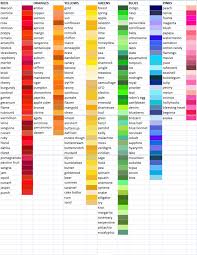 Master List Of Colors Elysia Lumen Strife